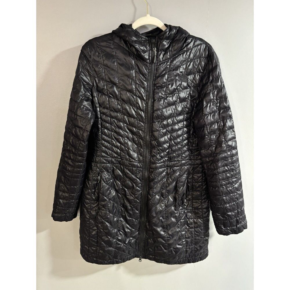 The North Face long Black Puffer Jacket sz large